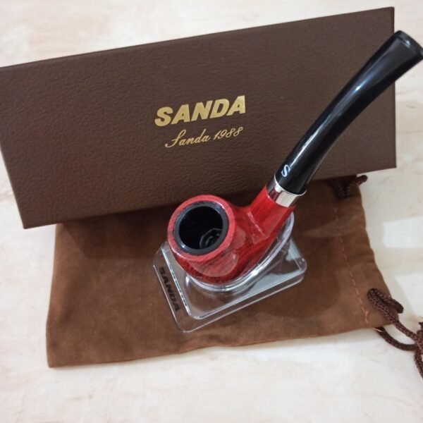 Pipa Cangklong Pemula Import Ori Sanda SD 725 - Besi Resin Corak Kayu
