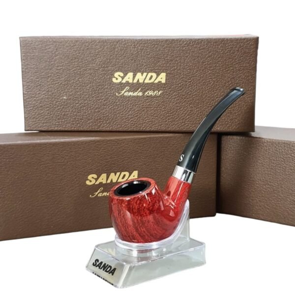 Pipa Cangklong Pemula Import Ori Sanda SD 725 - Besi Resin Corak Kayu - Gambar 3