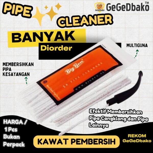 Kawat Pembersih Berbulu - GegeDbako Regular Pipe Cleaner Pembersih Pipa Cangklong