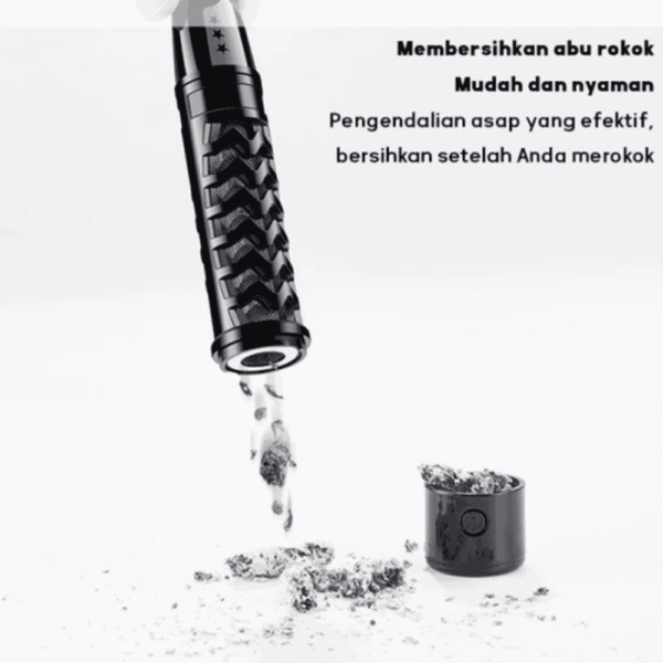 T-Lighter Pipa Asbak Portable Enclosed + USB Lighter Anti Ash - Blue - Gambar 4