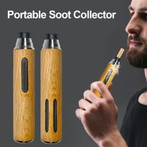 Pipa Asbak Portable Ashtray Dust Free - Pipa Rokok Dengan Asbak - GegeDbako 999 -Warna Kayu Muda