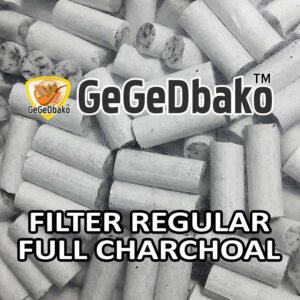 GegeDbako - Filter Rokok Busa Rokok Linting Tingwe - Ukuran - Regular - Full Charcoal - 40 gram