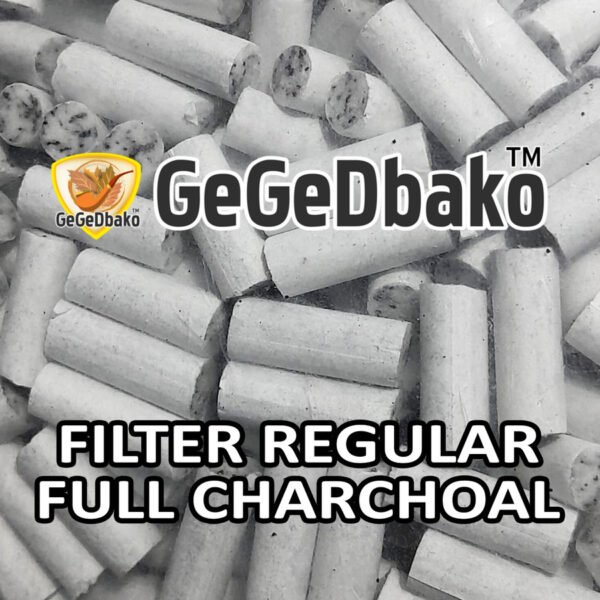 GegeDbako - Filter Rokok Busa Rokok Linting Tingwe - Ukuran - Regular - Full Charcoal - 40 gram